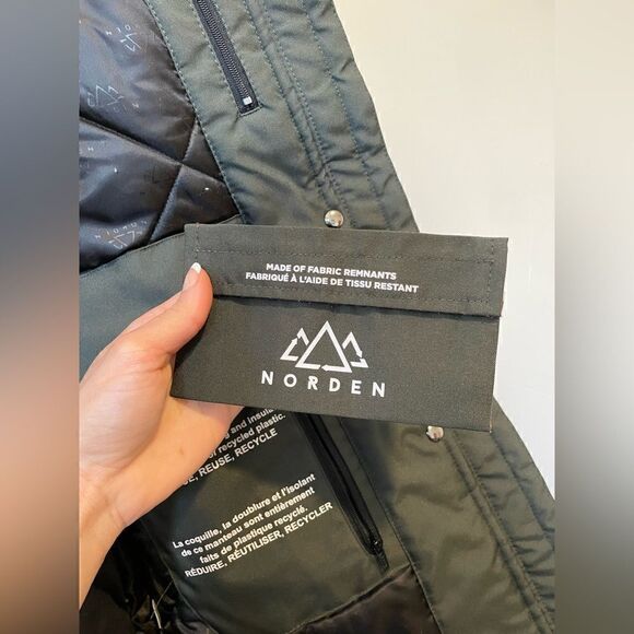 NWOT Norden Mika Oxford Padded Parka Coat Green Women’s - Picture 15 of 16